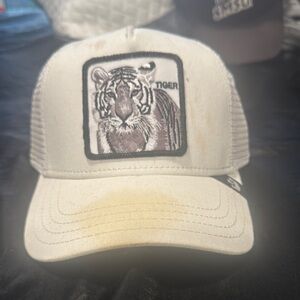 White Tiger Embroidered Cap